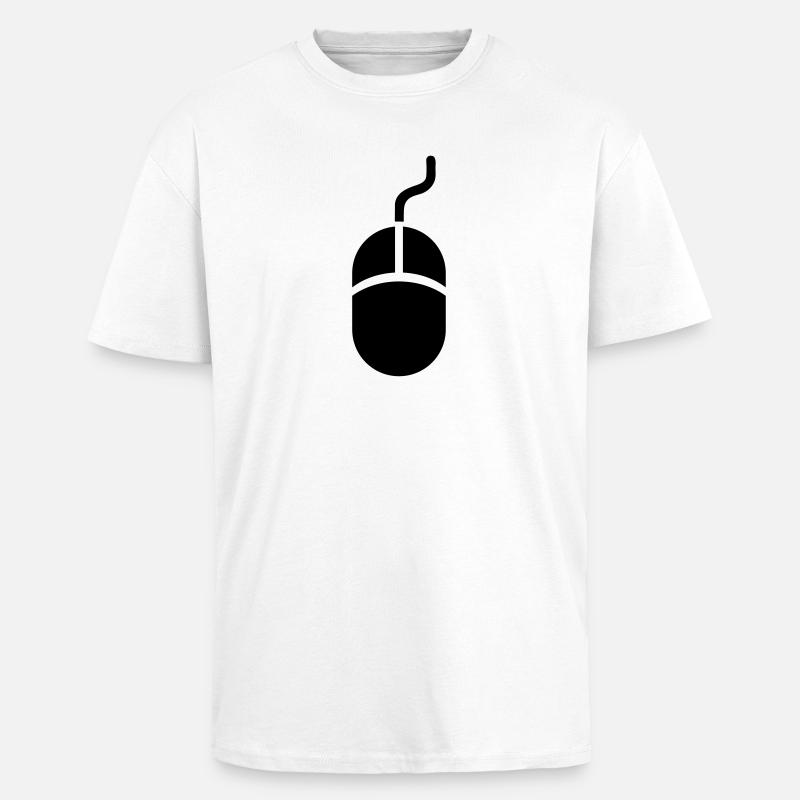 Maus - Oversized Heavyweight Unisex T-Shirt - Weiß