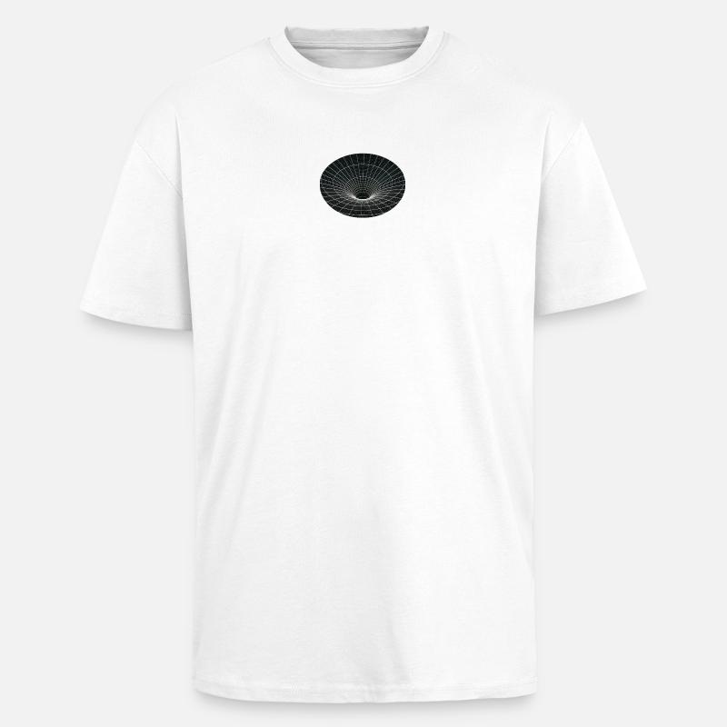 Vortex Grid Wormhole - Unisex Oversized Heavyweight T-shirt - white