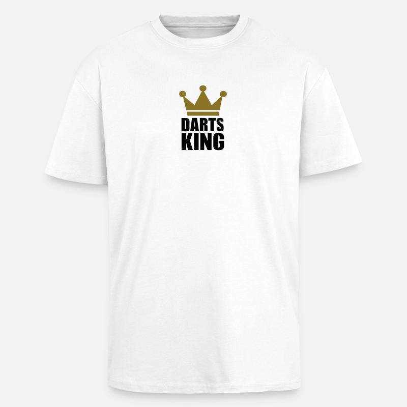 Darts King - Oversized Heavyweight Unisex T-Shirt - Weiß