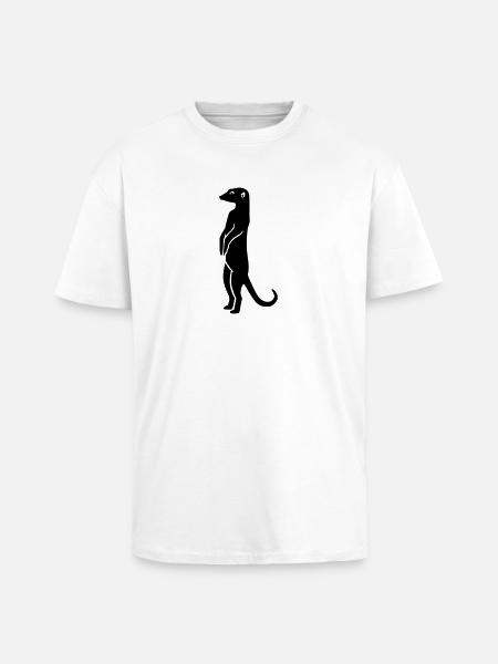 Suricate - T-shirt unisexe oversize épais - blanc
