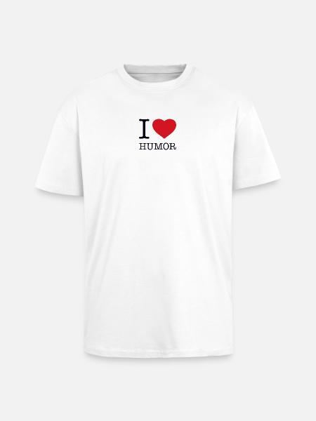 J’ADORE L’HUMOUR - T-shirt unisexe oversize épais - blanc