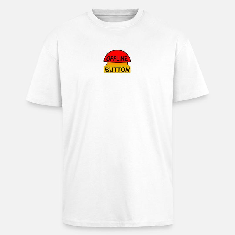Offline-Button – Sparen Sie sich - Oversized Heavyweight Unisex T-Shirt - Weiß