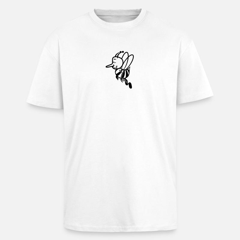 Bee mouche douce - T-shirt unisexe oversize épais - blanc