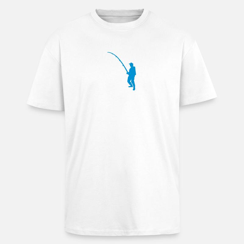 Pêche - T-shirt unisexe oversize épais - blanc