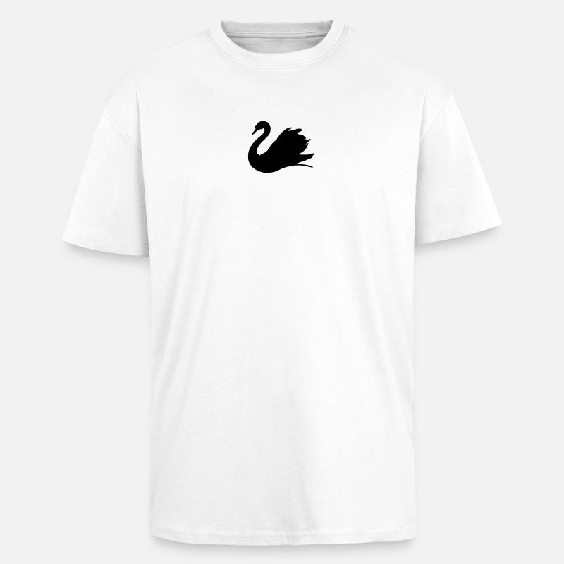 Schwan - Oversized Heavyweight Unisex T-Shirt - Weiß