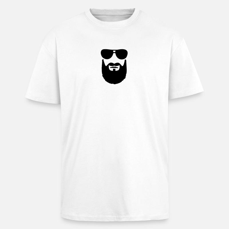 Bart Sonnenbrille - Oversized Heavyweight Unisex T-Shirt - Weiß