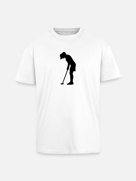 Golf woman - Unisex Oversized Heavyweight T-shirt - white