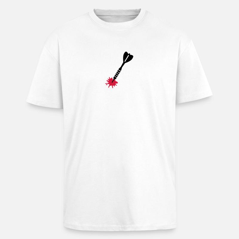 Darts - Oversized Heavyweight Unisex T-Shirt - Weiß