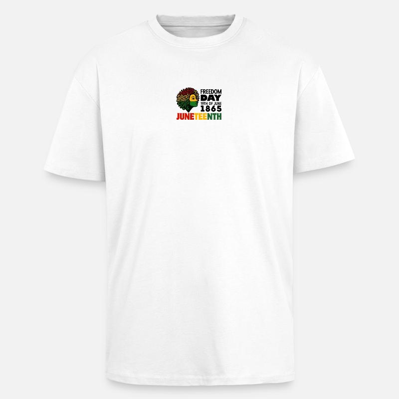 Juneteenth - Oversized Heavyweight Unisex T-Shirt - Weiß