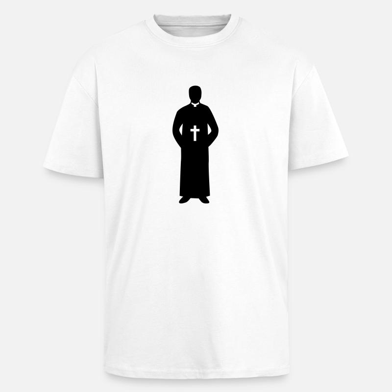 Pfarrer - Oversized Heavyweight Unisex T-Shirt - Weiß