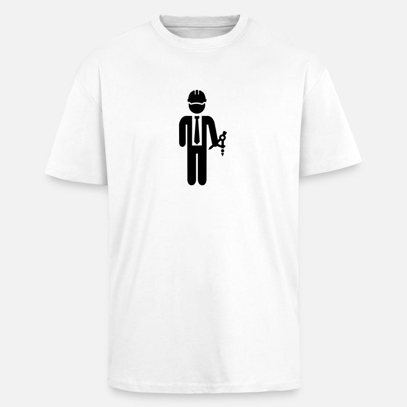 Ingenieur - Oversized Heavyweight Unisex T-Shirt - Weiß