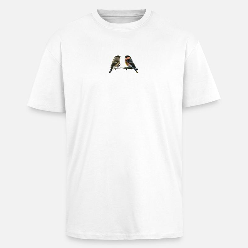 Gimpelin pariskunta - Paksu unisex oversize t-paita - valkoinen