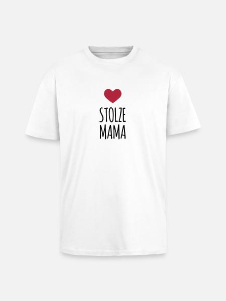 Stolze Mama (dh) - Oversized Heavyweight Unisex T-Shirt - Weiß