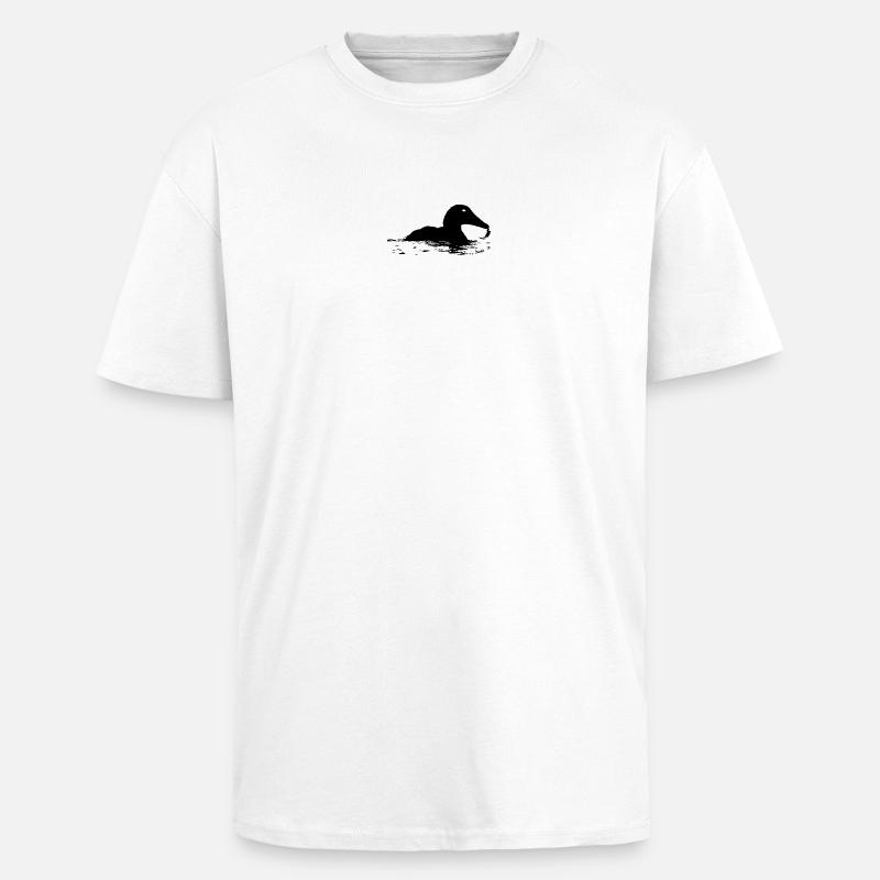HGWild - Eiderente mit Krabbe - Oversized Heavyweight Unisex T-Shirt - Weiß