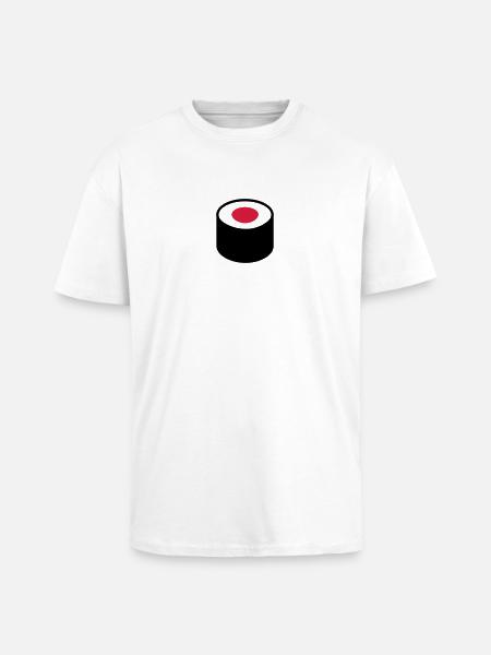 Sushi - Oversized Heavyweight Unisex T-Shirt - Weiß