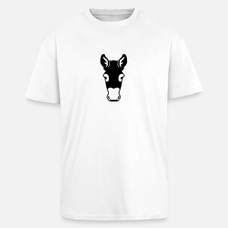Bourrique - T-shirt unisexe oversize épais - blanc