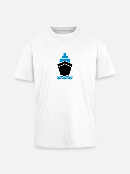 Schiff - Oversized Heavyweight Unisex T-Shirt - Weiß