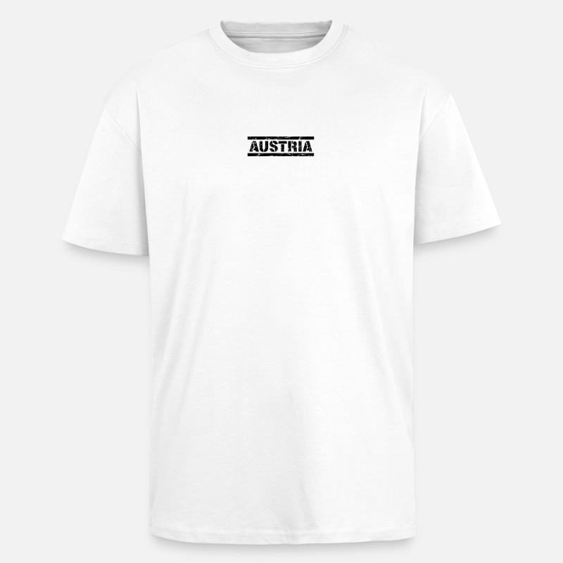 Austria - Oversized Heavyweight Unisex T-Shirt - Weiß