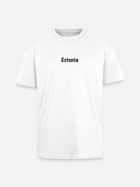 Estonia - Oversized Heavyweight Unisex T-Shirt - Weiß
