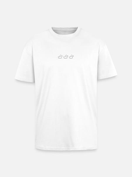 Triple Duck - Ascii Art - Unisex Oversized Heavyweight T-shirt - white