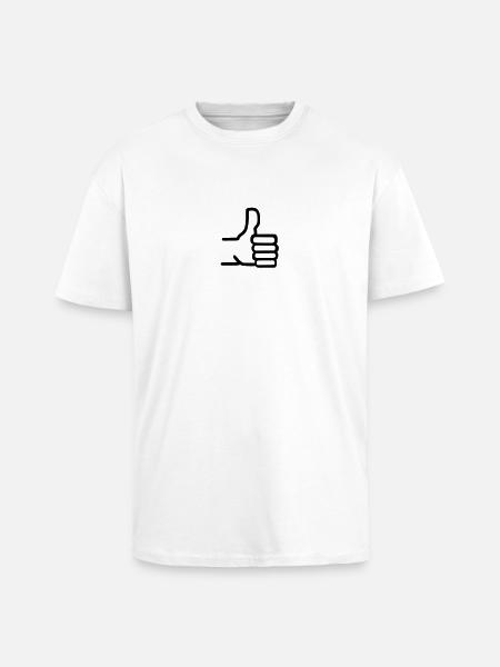 Thumbs up - Unisex Oversized Heavyweight T-shirt - white