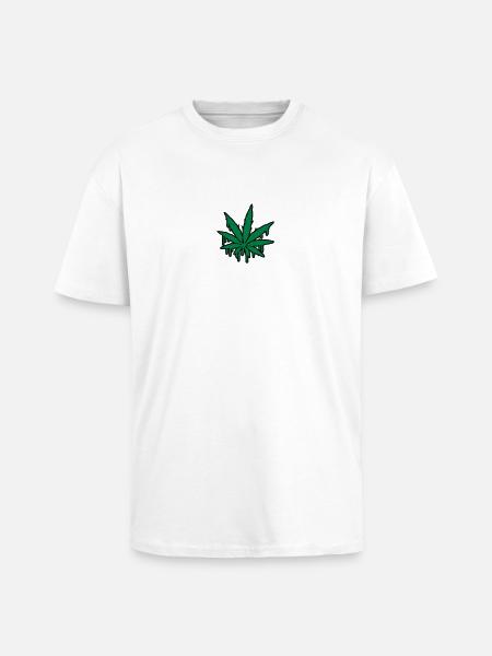 Weed Graffiti - Oversized Heavyweight Unisex T-Shirt - Weiß