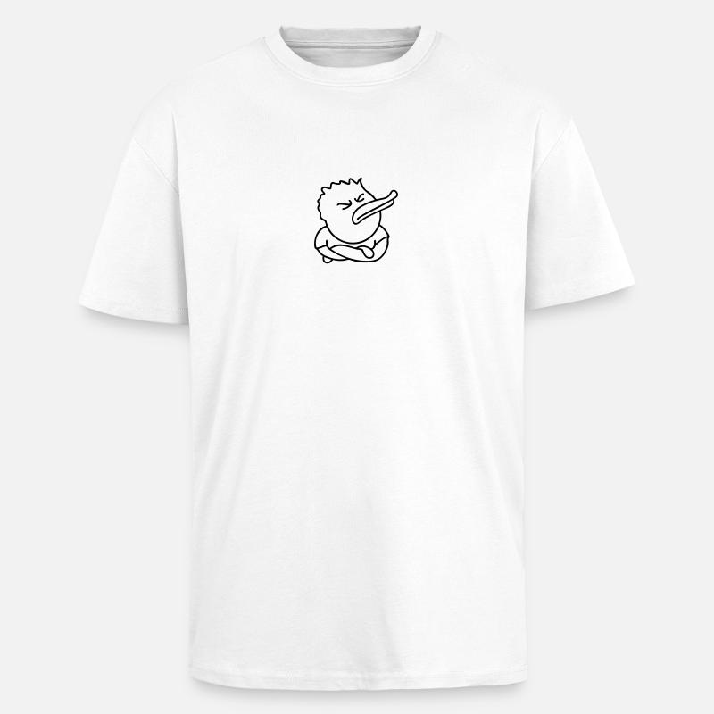Offended Duck - Oversized Heavyweight Unisex T-Shirt - Weiß