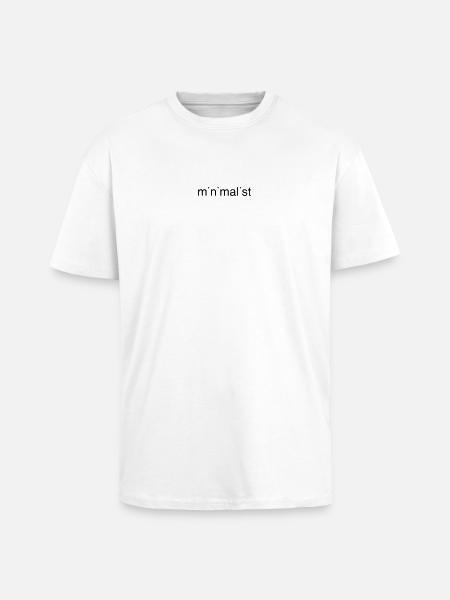 minimalist - Unisex Oversized Heavyweight T-shirt - white