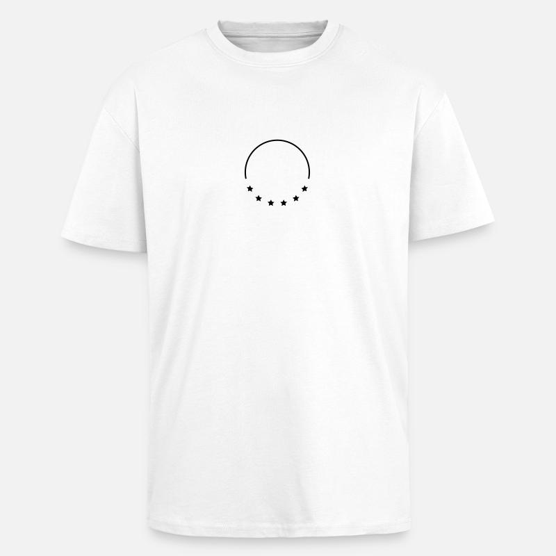 Stars Frame Design - T-shirt unisexe oversize épais - blanc