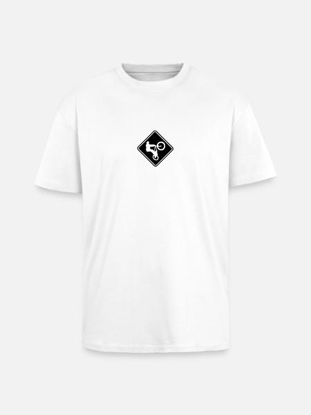 BMX Roadsign - Unisex Oversized Heavyweight T-shirt - white