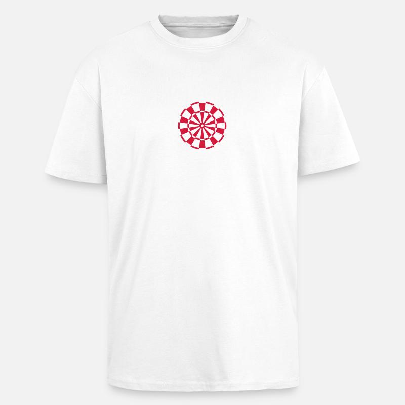 Dart Board Design - T-shirt unisexe oversize épais - blanc