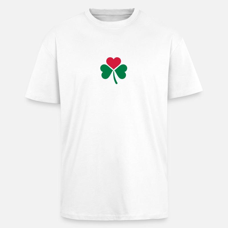 Shamrock - Oversized Heavyweight Unisex T-Shirt - Weiß