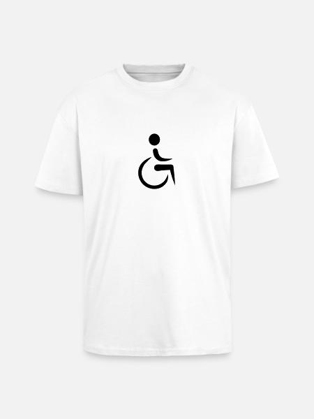 Rollstuhl - Oversized Heavyweight Unisex T-Shirt - Weiß