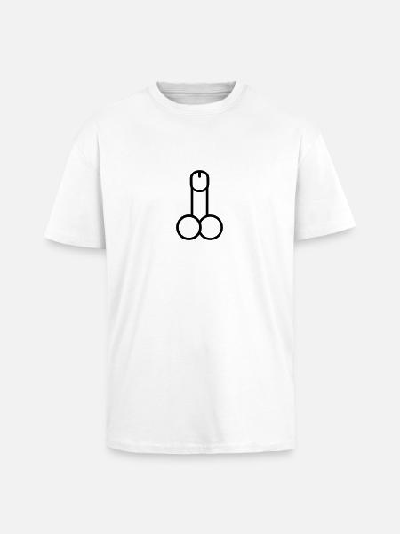 Penis - Oversized Heavyweight Unisex T-Shirt - Weiß