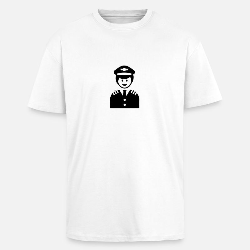 Pilot - Unisex Oversized Heavyweight T-shirt - white