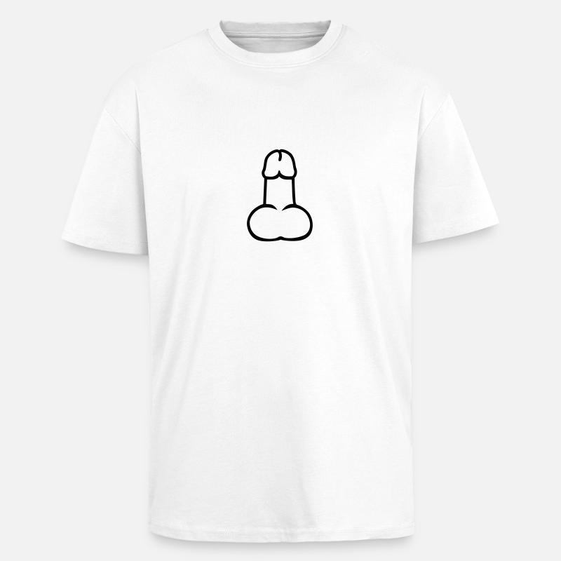 Penis - Oversized Heavyweight Unisex T-Shirt - Weiß