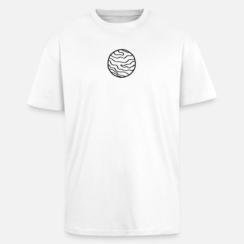 Planet Einfacher Weltraum Doodle - Oversized Heavyweight Unisex T-Shirt - Weiß