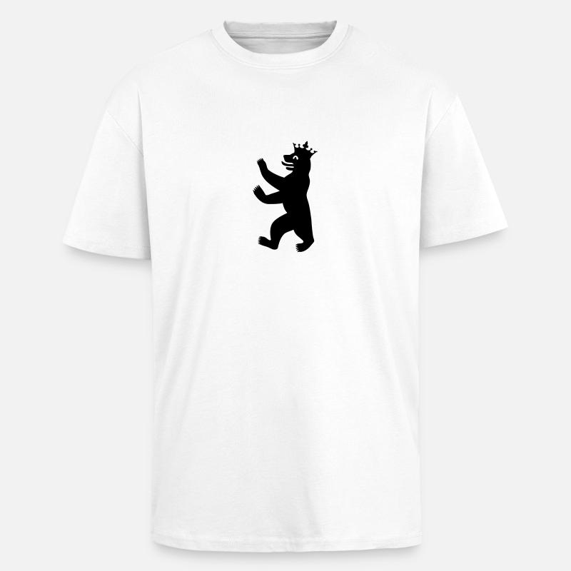 Berliner Bär mit Krone - Oversized Heavyweight Unisex T-Shirt - Weiß