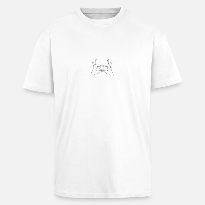 Hands - Unisex Oversized Heavyweight T-shirt - white