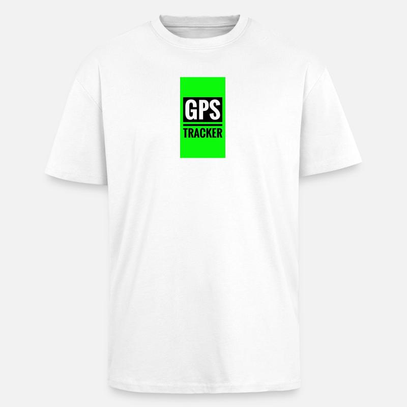 GPS-Tracking-ähnliches Design - Oversized Heavyweight Unisex T-Shirt - Weiß