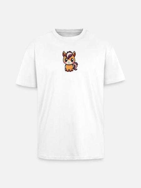Cute chibi bangs with purple mane - Unisex Oversized Heavyweight T-shirt - white