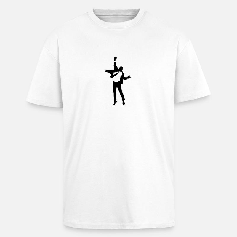 Ein springender Manager - Oversized Heavyweight Unisex T-Shirt - Weiß