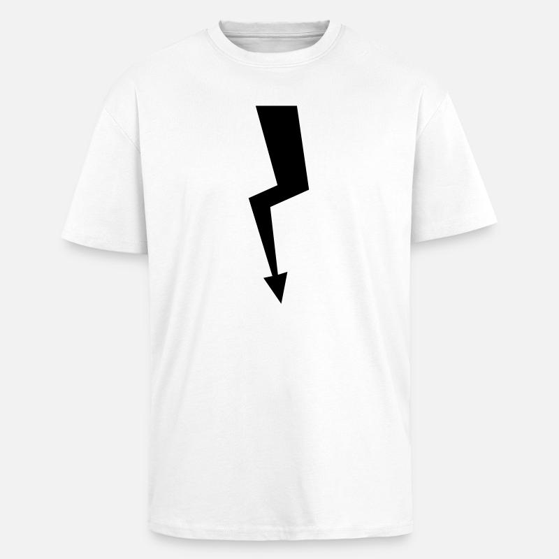 Lightning - Unisex Oversized Heavyweight T-shirt - white