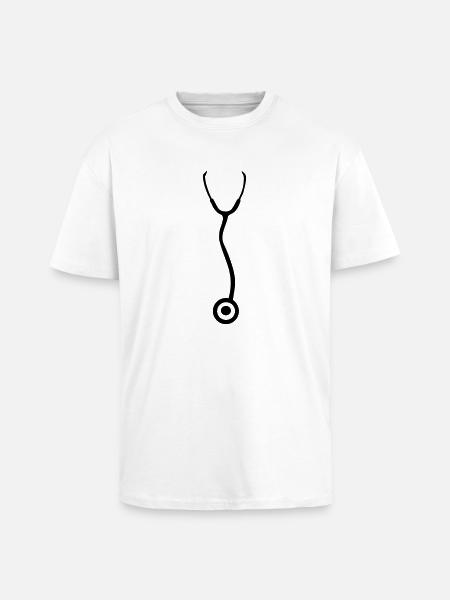 Stethoscope - Doctor - Unisex Oversized Heavyweight T-shirt - white