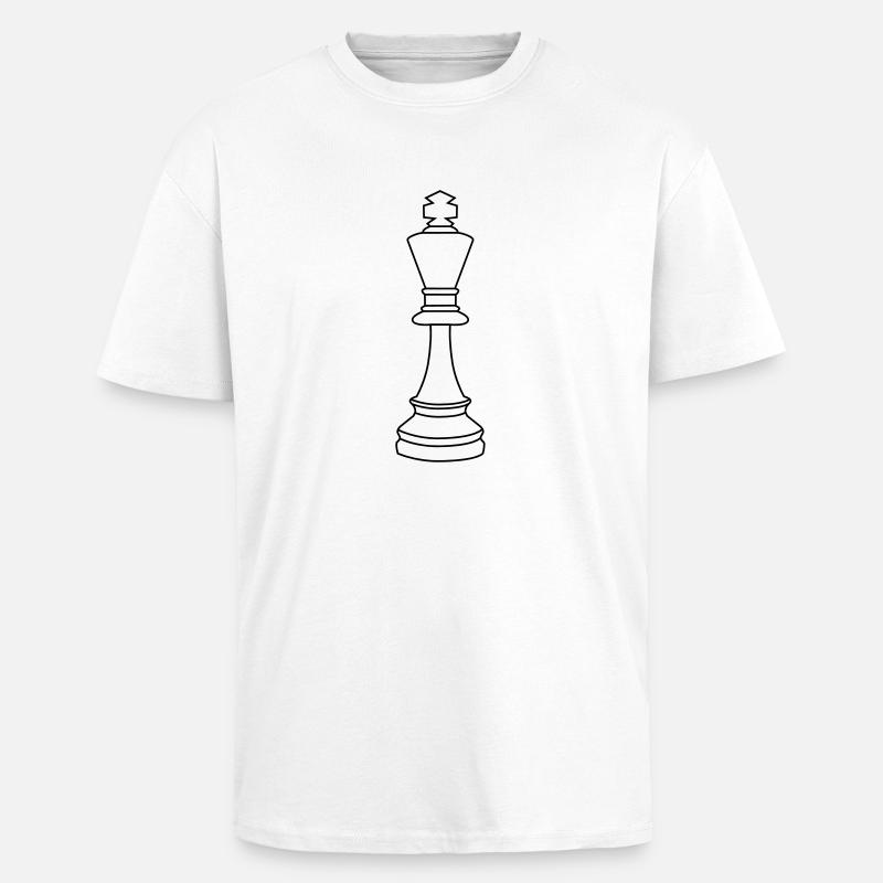Schach König - Oversized Heavyweight Unisex T-Shirt - Weiß