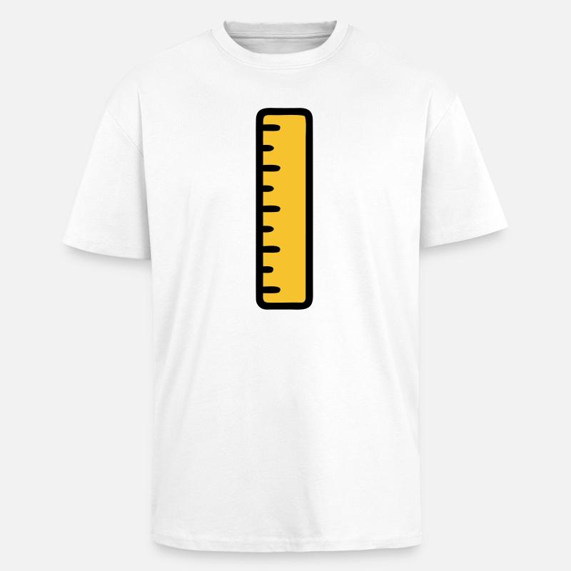 Lineal Mathe Geometrie Schule - Oversized Heavyweight Unisex T-Shirt - Weiß