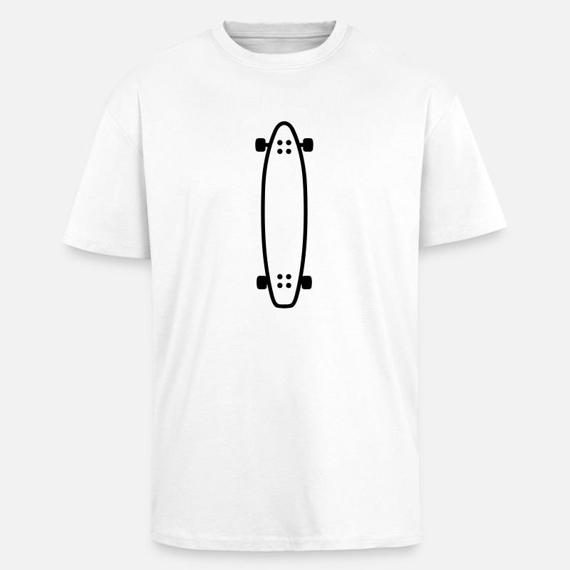 Longboard - Oversized Heavyweight Unisex T-Shirt - Weiß