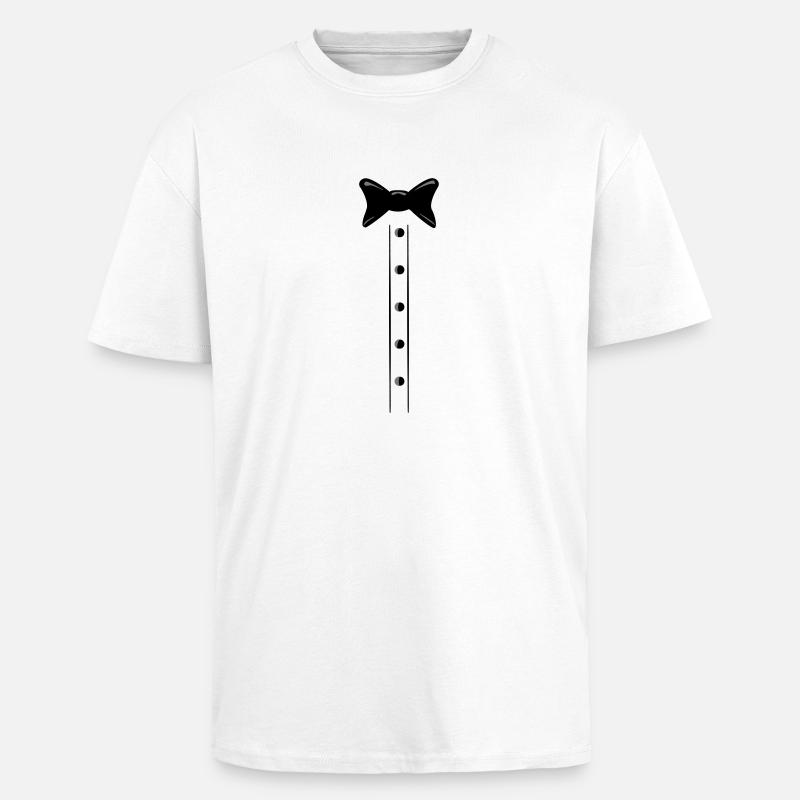 Fliege Krawatte - Oversized Heavyweight Unisex T-Shirt - Weiß
