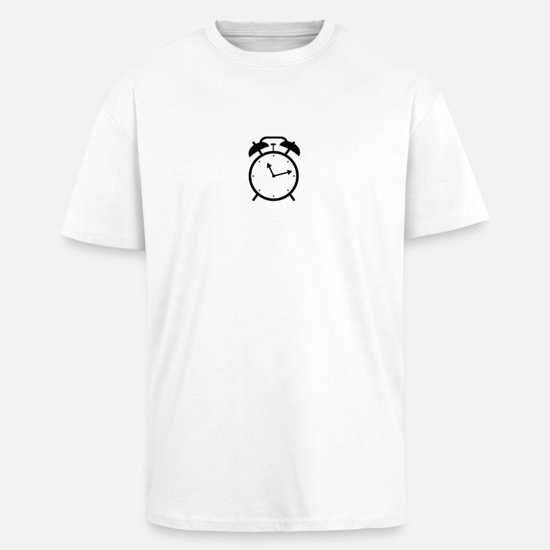 Wecker - Oversized Heavyweight Unisex T-Shirt - Weiß