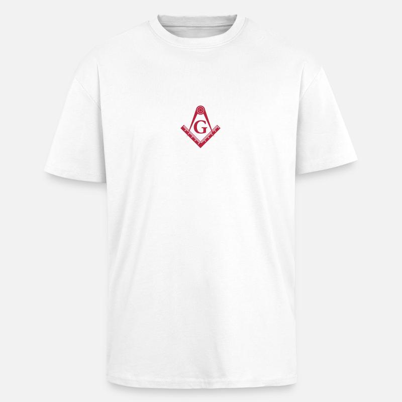 Illuminati - Oversized Heavyweight Unisex T-Shirt - Weiß